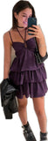 Cute A line Halter Grape Chiffon Mini Short Formal 8th Grade Homecoming Dresses Summer Middle School Hoco Dress Homecoming Outfits 25 Birthday Dress HZ1121