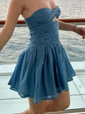 Cute A line Sweetheart Blue Chiffon Mini Short Formal 8th Grade Homecoming Dresses Summer Middle School Hoco Dress Homecoming Outfits 25 Birthday Dress HZ1121