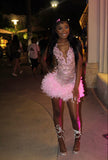 Pretty Sheath V Neck Sleeveless Pink Sequin Short Mini Formal 8th Grade Homecoming Dresses Summer Middle School Hoco Dress Homecoming Outfits HZ1121