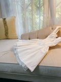 Cute A line Square Lace Short Homecoming Dress Summer Middle School Formal 8th Grade Hoco Dresses Summer Holiday Dress White Birthday Outfits HZ1121