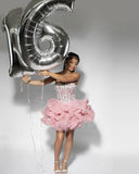 Pretty Ball Gown Sweetheart Pink Sequin Short Formal 8th Grade Homecoming Dresses Summer Middle School Hoco Dress Homecoming Outfits HZ1121