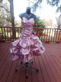 Vintage Sweetheart High Low Pink Satin Formal 8th Grade Homecoming Dresses Summer Middle School Hoco Dress Homecoming Outfits HZ1121
