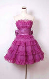 Vintage Ball Gown Strapless Lace Formal 8th Grade Homecoming Dresses Summer Middle School Hoco Dress Homecoming Outfits HZ1121