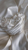 Modest Bridal Gown Ball Gown Strapless Satin Long Summer Autumn Wedding Dresses Elegant Bridal Gowns HZ1121
