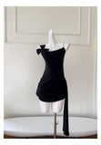 Fancy Short Hoco Dresses Sheath Spaghetti Straps Black Formal 8th Grade Homecoming Dresses Summer Middle School Homecoming Outfits HZ1121