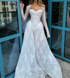 Modest Bridal Gown Ball Gown Strapless White Lace Long Summer Autumn Wedding Dresses Elegant Bridal Gowns HZ1121