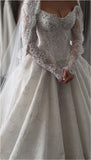 Ethereal Wedding Dress Ball Gown Off The Shoulder Tulle Lace White Wedding Dresses Bridal Gowns HZ1121