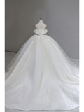 Timeless Bridal Gown Ball Gown Off The Shoulder Satin Long White Wedding Dresses Elegant Bridal Gowns HZ1121