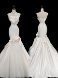 Timeless Bridal Gown Mermaid Strapless Satin Long Wedding Dresses Elegant Bridal Gowns HZ1121