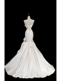 Timeless Bridal Gown Mermaid Strapless Satin Long Wedding Dresses Elegant Bridal Gowns HZ1121