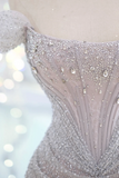 Elegant Mermaid Off The Shoulder Sequin Prom Dresses Party Dress Summer 20th Birthday Outfits 18th Birthday Dresses HZ1121