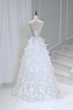 Timeless Bridal Gown Ball Gown Strapless Sequin Sleeveless Long White Wedding Dresses Elegant Bridal Gowns HZ1121