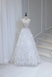 Timeless Bridal Gown Ball Gown Strapless Sequin Sleeveless Long White Wedding Dresses Elegant Bridal Gowns HZ1121