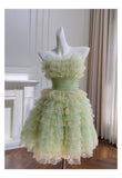 Cute Ball Gown Spaghetti Straps Mint Green Short Homecoming Dress Summer Middle School Formal 8th Grade Hoco Dresses Summer Homecoming Outfits HZ1121