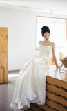 Timeless Bridal Dress Ball Gown Strapless Satin White Wedding Dresses Elegant Bridal Gowns HZ1121