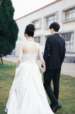 Timeless Bridal Dress Ball Gown Strapless Satin White Wedding Dresses Elegant Bridal Gowns HZ1121