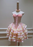 Cute Ball Gown Spaghetti Straps Pink Short Homecoming Dress Summer Middle School Formal 8th Grade Hoco Dresses Summer Homecoming Outfits HZ1121