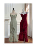 Elegant High Low Spaghetti Straps Sleeveless Long Evening Party Gowns Evening Formal Dresses Prom Dress HZ1121