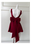 Cute A line Square Neck Short Burgundy Formal 8th Grade Homecoming Dresses Summer Middle School Hoco Dress Homecoming Outfits HZ1121