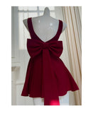 Cute A line Square Neck Short Burgundy Formal 8th Grade Homecoming Dresses Summer Middle School Hoco Dress Homecoming Outfits HZ1121