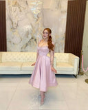 Elegant A line Sweetheart Pink Satin Prom Dresses Party Dress Summer 20th Birthday Outfits 18th Birthday Dresses HZ1121
