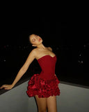 Sexy Sheath Sweetheart Burgundy Sleeveless Mini Short Formal 8th Grade Homecoming Dresses Summer Middle School Hoco Dress Homecoming Outfits Birthday Outfit HZ1121