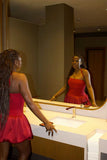 Sexy A Line Halter Red Sleeveless Mini Short Formal 8th Grade Homecoming Dresses Summer Middle School Hoco Dress Homecoming Outfits Birthday Outfit HZ1121