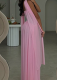 Elegant A Line Sweetheart Pink Chiffon Long Prom Dresses Party Dress Summer 20th Birthday Outfits 18th Birthday Dresses HZ1121