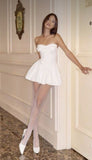 Sexy A Line Sweetheart White Short Summer Birthday Dress Hoco Dress Birthday Outfit 16th Birthday Mini Party Dresses HZ1121