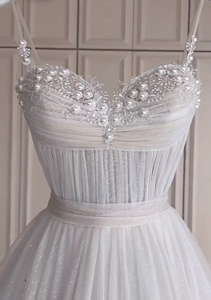 Classic Bridal Gown A Line Spaghetti Straps Tulle White Wedding Dresses Minimalist Bridal Gowns HZ1121
