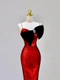 Gorgeous Mermaid Spaghetti Straps Red Long Prom Dress Party Dress Graduation Dresses HZ1121