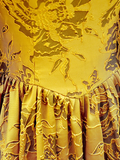 Elegant Glamour Ball Gown Off The Shoulder Yellow Satin Long Prom Dresses Party Dress Evening Dress HZ1121