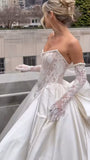 Elegant Bridal Dress Ball Gown Sweetheart White Lace Wedding Dresses Minimalist Bridal Gowns HZ1121