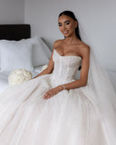 Elegant Bridal Gown Ball Gown Sweetheart White Wedding Dresses Minimalist Bridal Gowns HZ1121