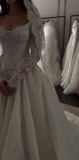 Ethereal Wedding Dress Ball Gown Off The Shoulder Tulle Lace White Wedding Dresses Bridal Gowns HZ1121