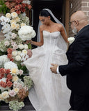 Elegant Bridal Gown Ball Gown Sweetheart White Sequin Wedding Dresses Minimalist Bridal Gowns HZ1121