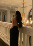 Classy Sheath Spaghetti Straps Knee Length Black Homecoming Dress Cocktail Dress Birthday Dresses HZ1121