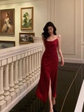 Modest Sheath Spaghetti Straps Satin 21st Birthday Dress Party Gown Birthday Outfits Birthday Dress Ideas For Women HZ1121