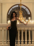 Elegant Mermaid Straps Black 23rd Birthday Dress Party Gown Birthday Outfits Birthday Dress Ideas For Women HZ1121