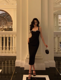 Elegant Mermaid Straps Black 23rd Birthday Dress Party Gown Birthday Outfits Birthday Dress Ideas For Women HZ1121