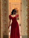 Modest A line Short Sleeves Red 21st Birthday Dress Party Gown Birthday Outfits Birthday Dress Ideas For Women HZ1121