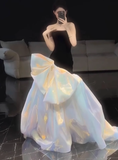 Elegant Glamour Mermaid Strapless Black 21st Birthday Dresses Evening Gown Birthday Outfits Evening Dress For Women HZ1121