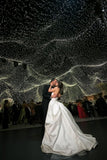 Classic Bridal Gown Ball Gown Strapless Satin White Wedding Dresses Minimalist Bridal Gowns HZ1121