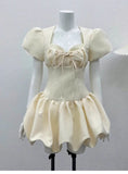 Cute A line Sweetheart Ivory Satin Short Summer Birthday Dress Hoco Dress Birthday Outfit 21st Birthday Mini Party Dresses HZ1121