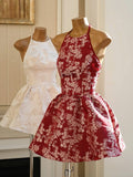 Cute Ball Gown Halter Satin Short Summer Birthday Dress Hoco Dress Birthday Outfit 23rd Birthday Mini Party Dresses HZ1121