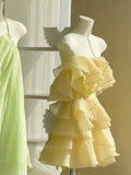 Cute A line Strapless Chiffon Short Summer Birthday Dress Hoco Dress Mini Birthday Outfit 23rd Birthday Party Dresses HZ1121