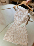Cute A line Pink Straps Summer Homecoming Dress Sequin Hoco Dress Mini 18th Birthday Outfit Cocktail Dresses HZ1121