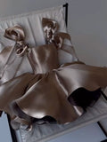 Cute A line Straps Summer Satin Homecoming Dress Hoco Dress Mini 20th Birthday Outfit Cocktail Dresses HZ1121