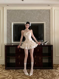 Cute Ball Gown Short Ruffles Homecoming Dress Summer Hoco Dresses Cocktail Dress For Senior Teens HZ1121