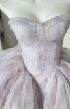 Pretty Ball Gown Short Lilac Tulle Homecoming Dress Summer Hoco Dresses Cocktail Dress For Senior Teens HZ1121